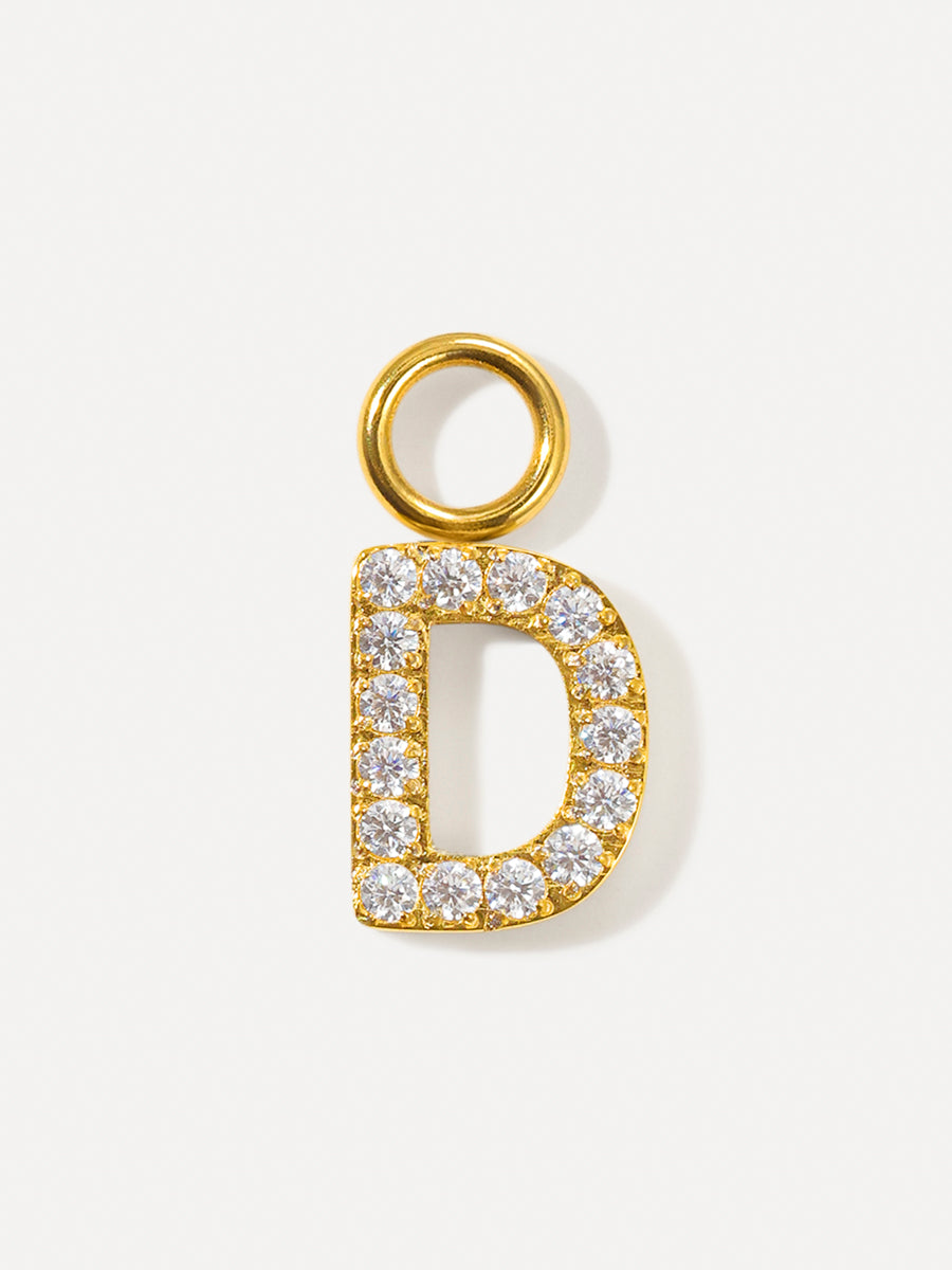 Dazzling Letter Earring Charms
