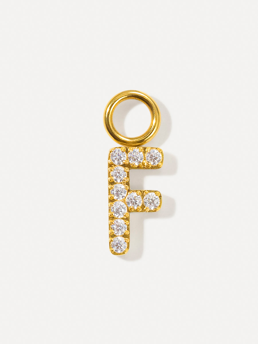 Dazzling Letter Earring Charms