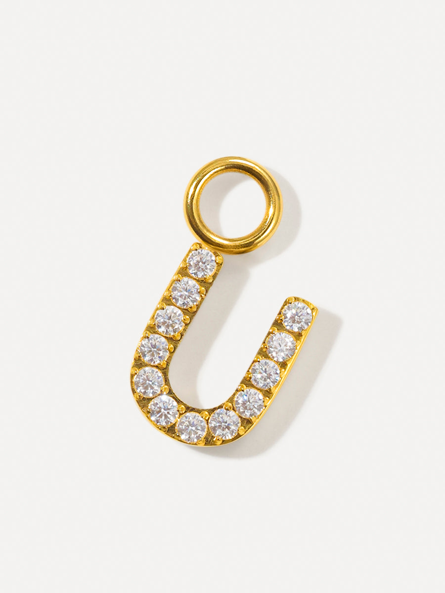 Dazzling Letter Earring Charms