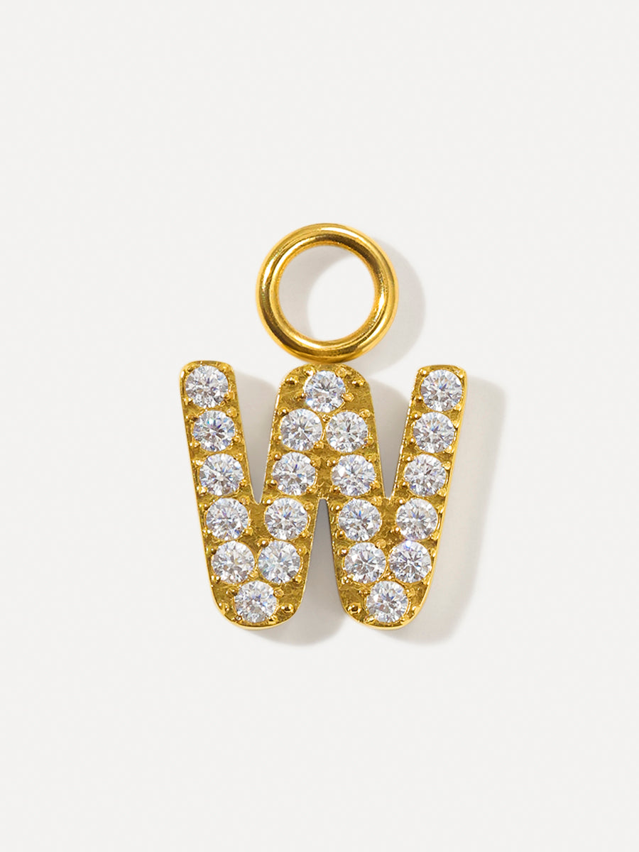 Dazzling Letter Earring Charms
