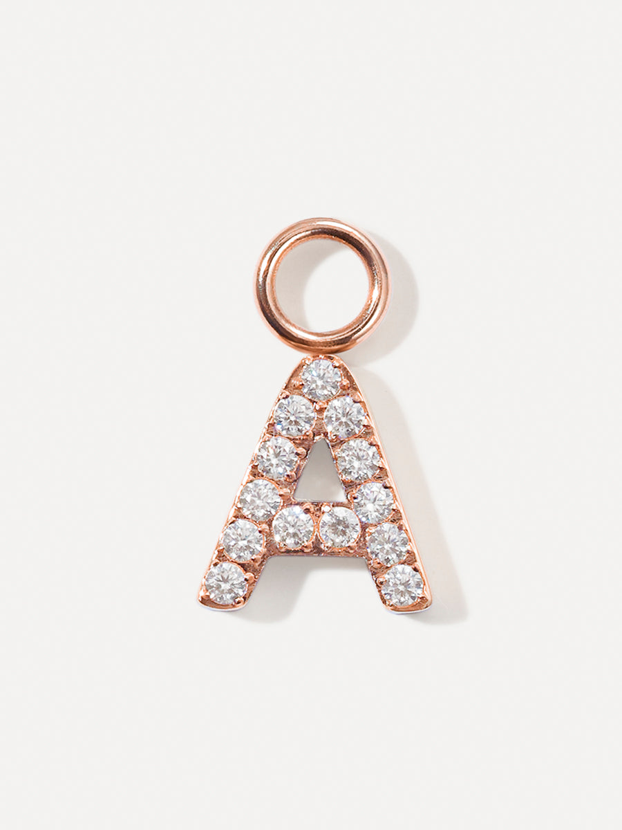 Dazzling Letter Earring Charms