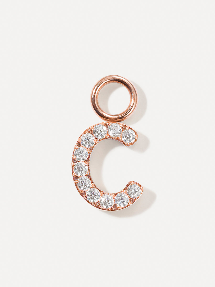 Dazzling Letter Earring Charms