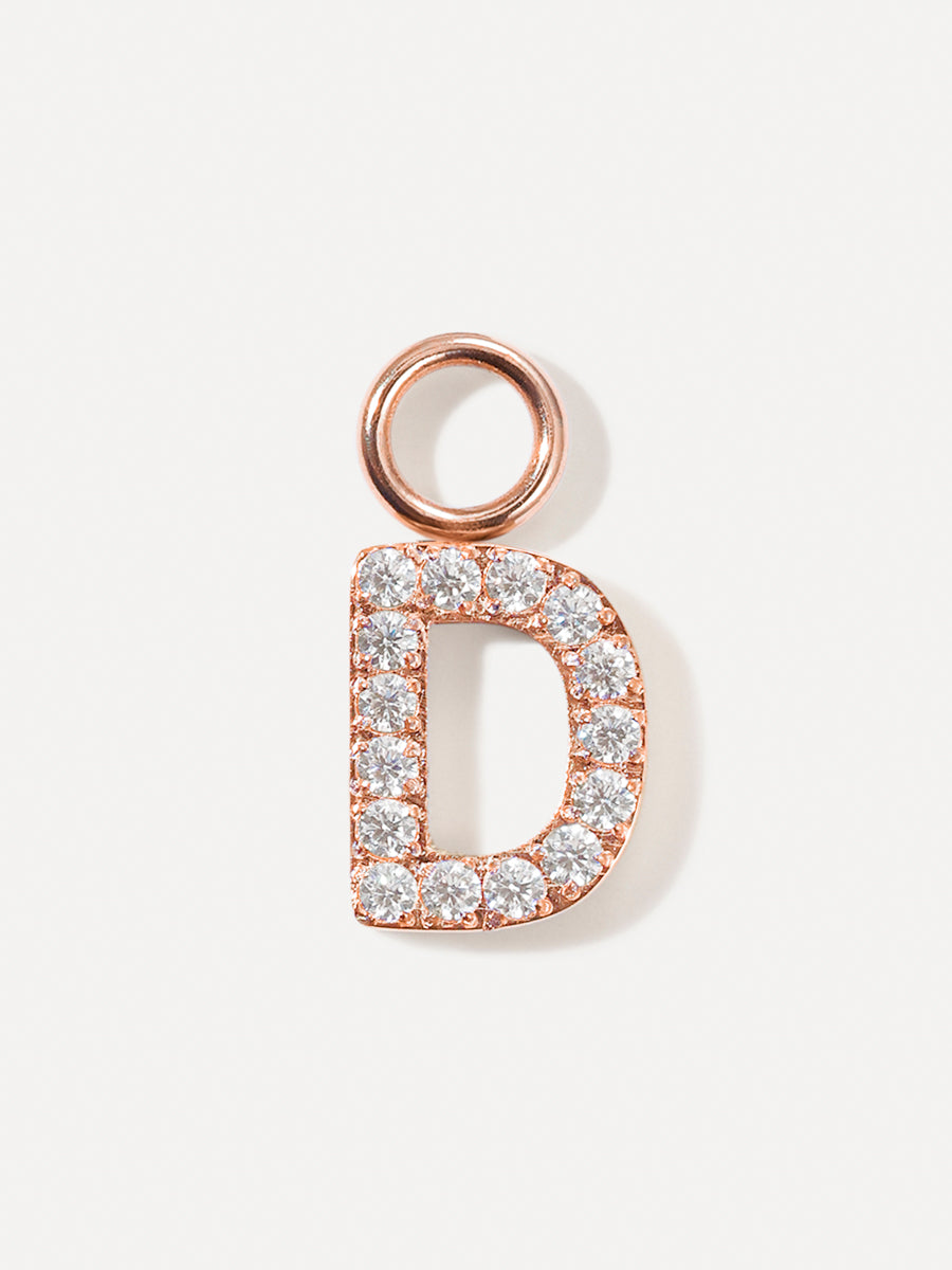 Dazzling Letter Earring Charms