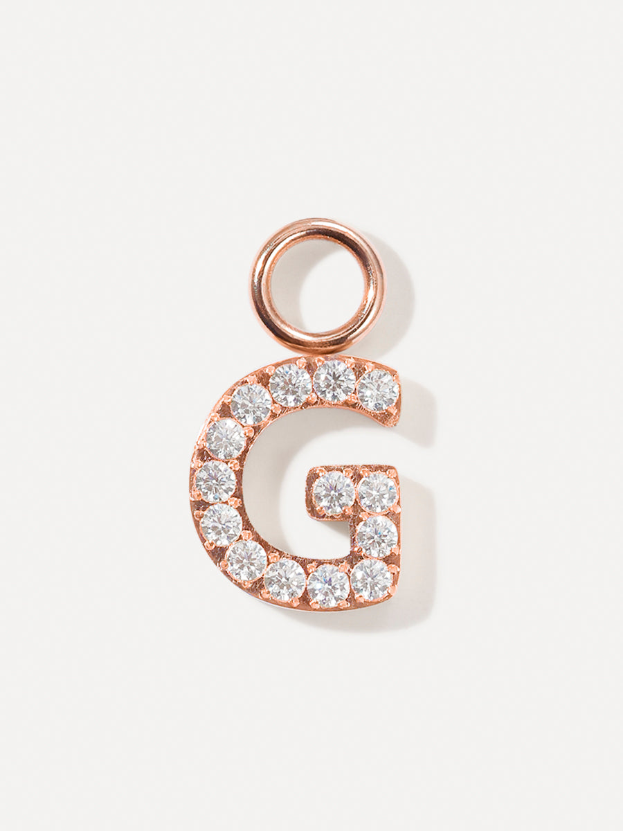 Dazzling Letter Earring Charms