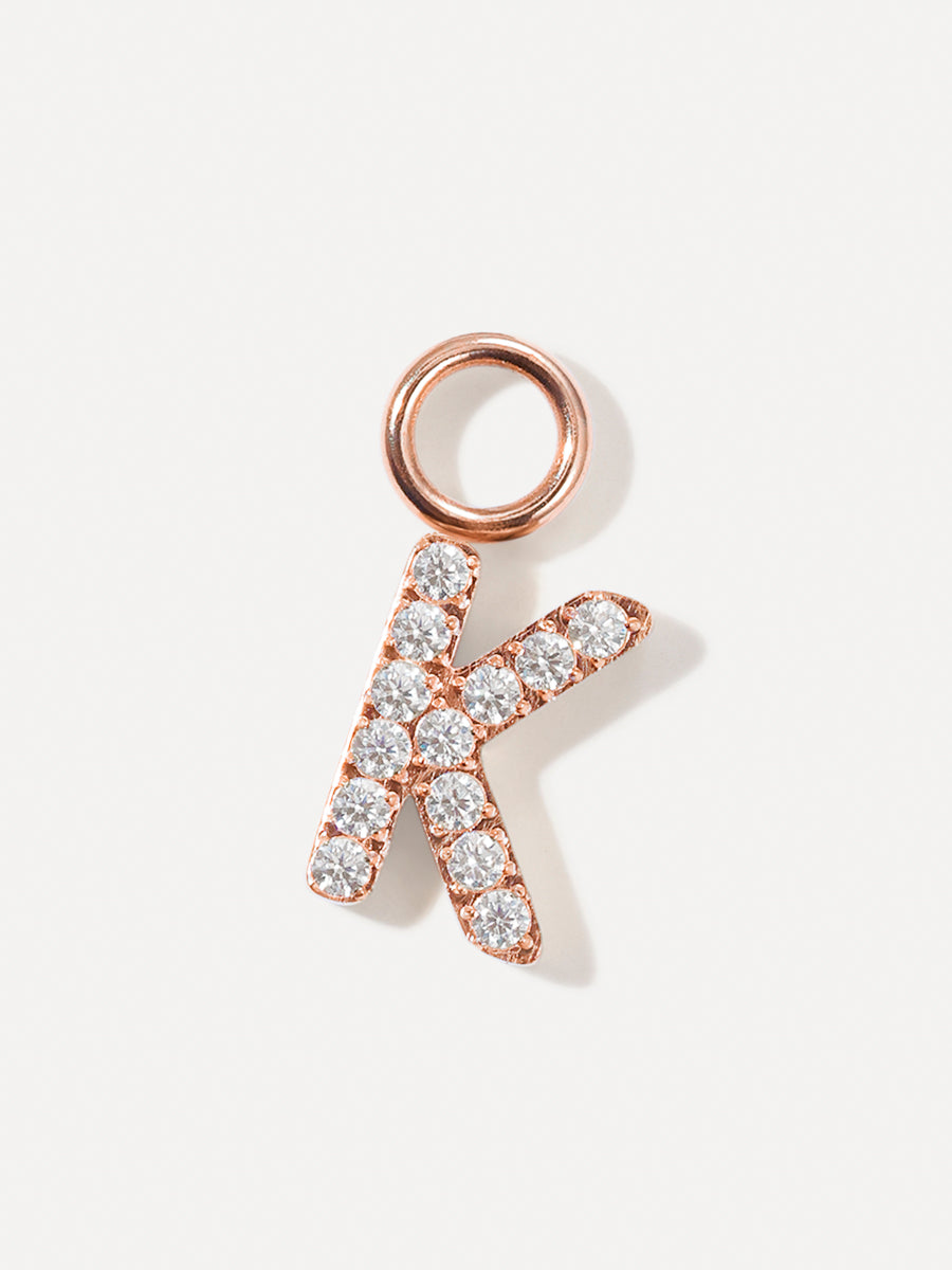 Dazzling Letter Earring Charms