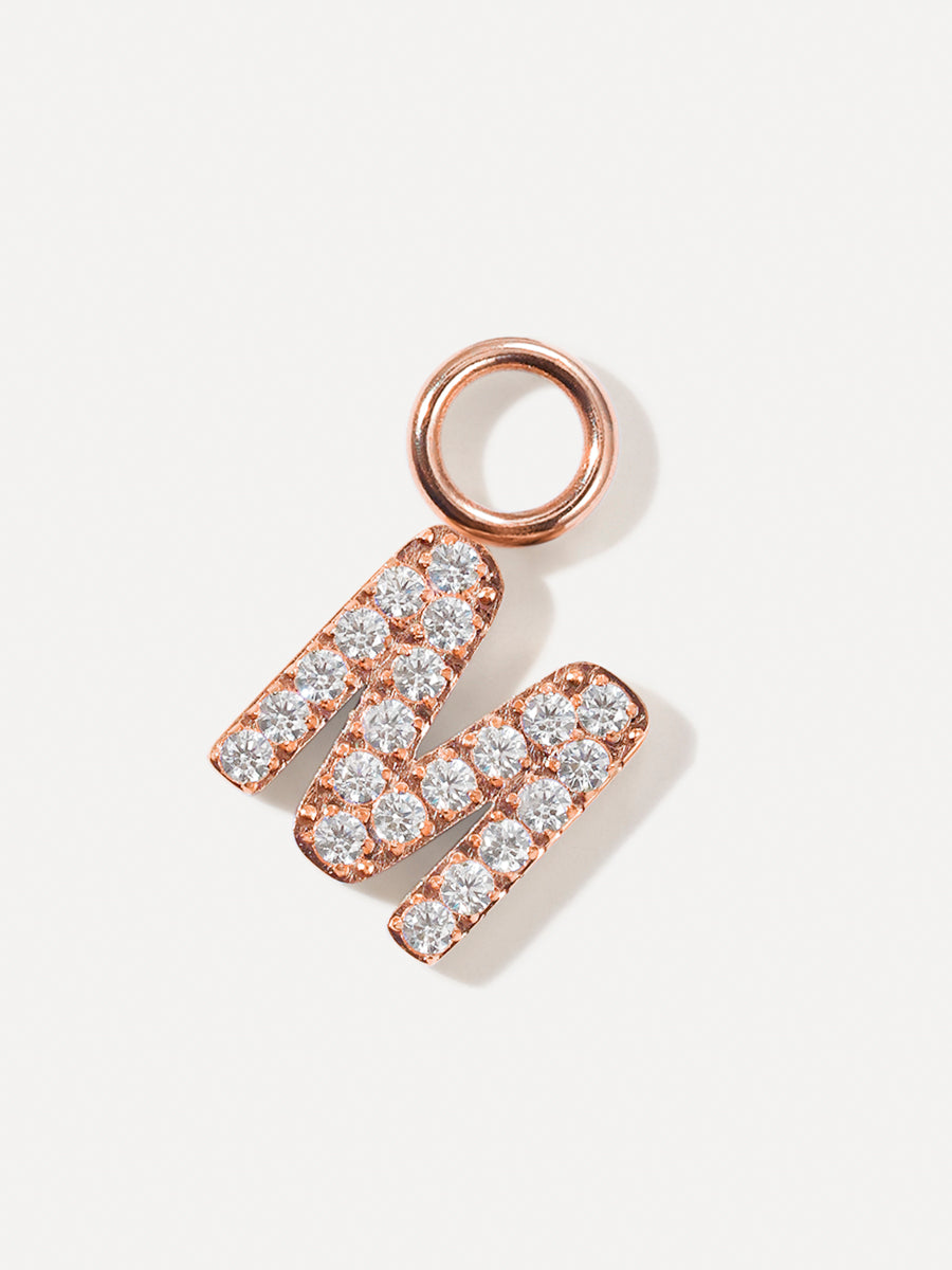Dazzling Letter Ohrring-Charm - M