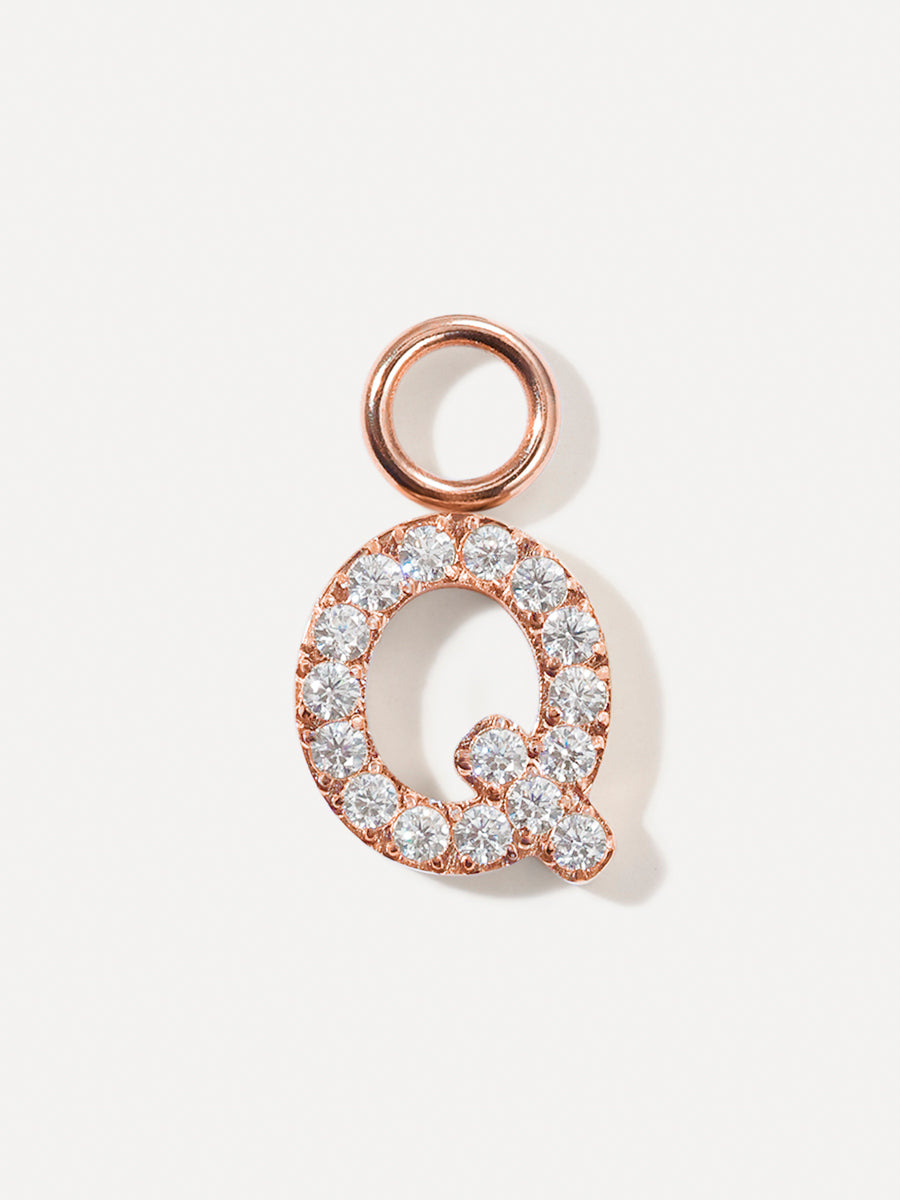 Dazzling Letter Earring Charms
