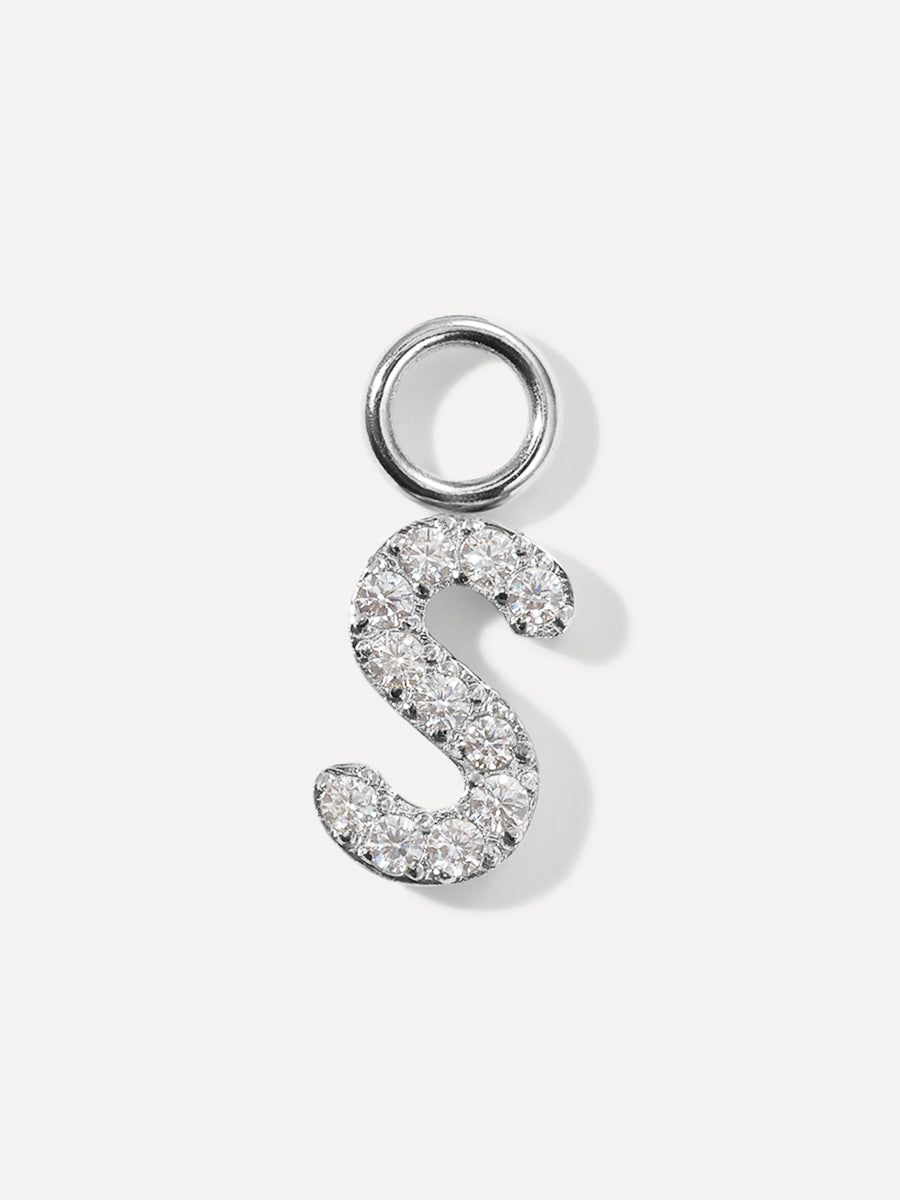 Dazzling Letter Earring Charm - S
