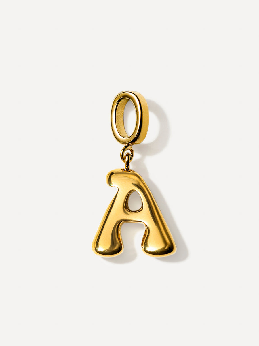 Puffy Letter Charm
