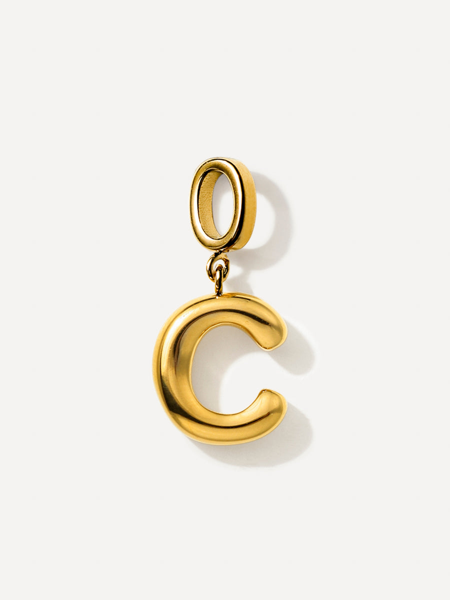 Puffy Letter Charm
