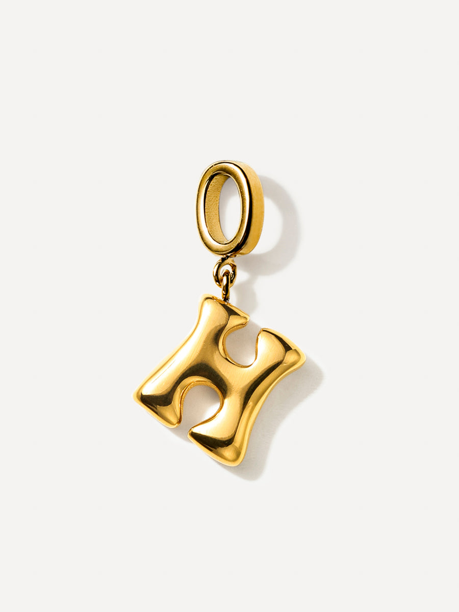 Puffy Letter Chain Charms