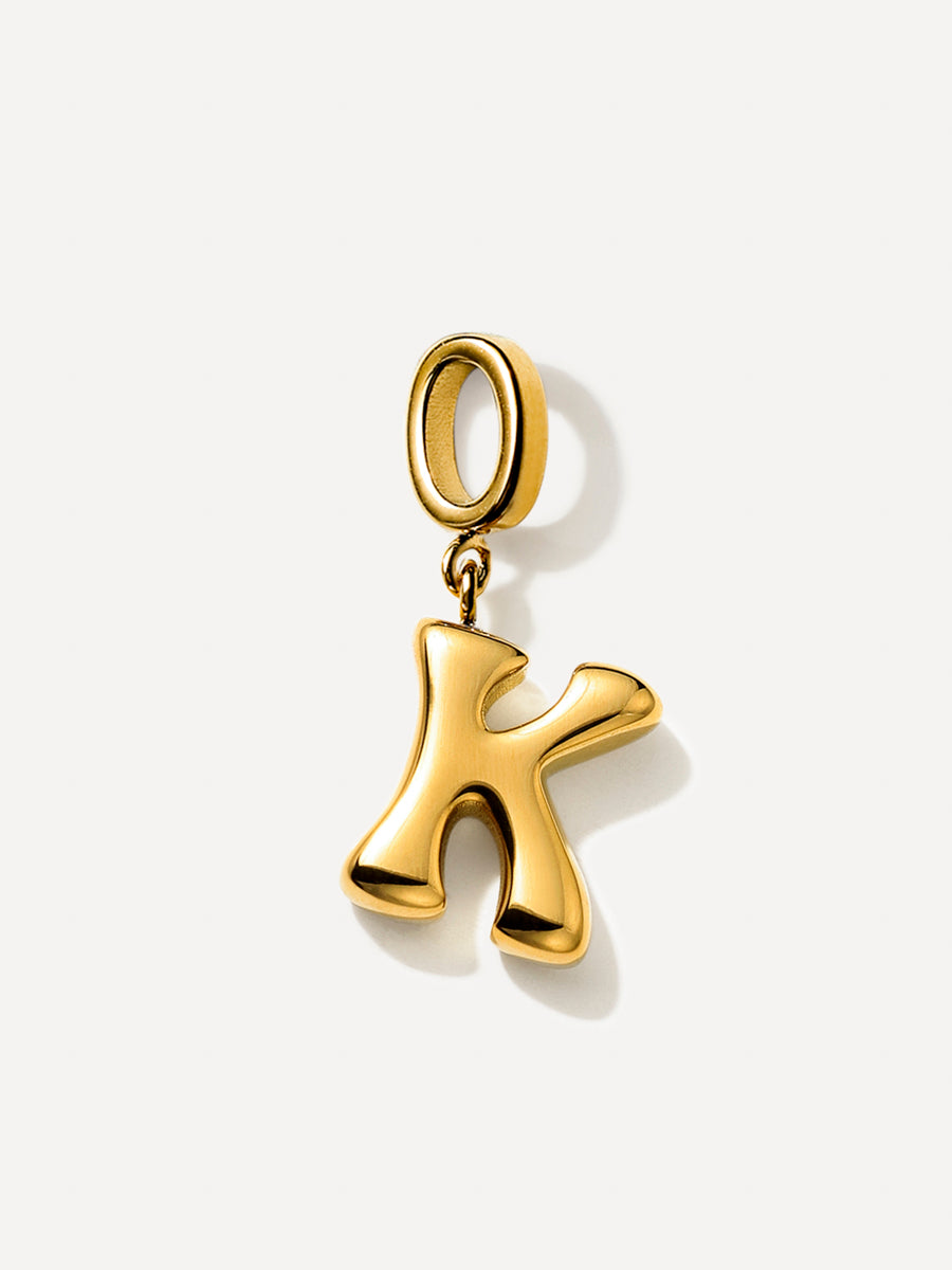 Puffy Letter Charm