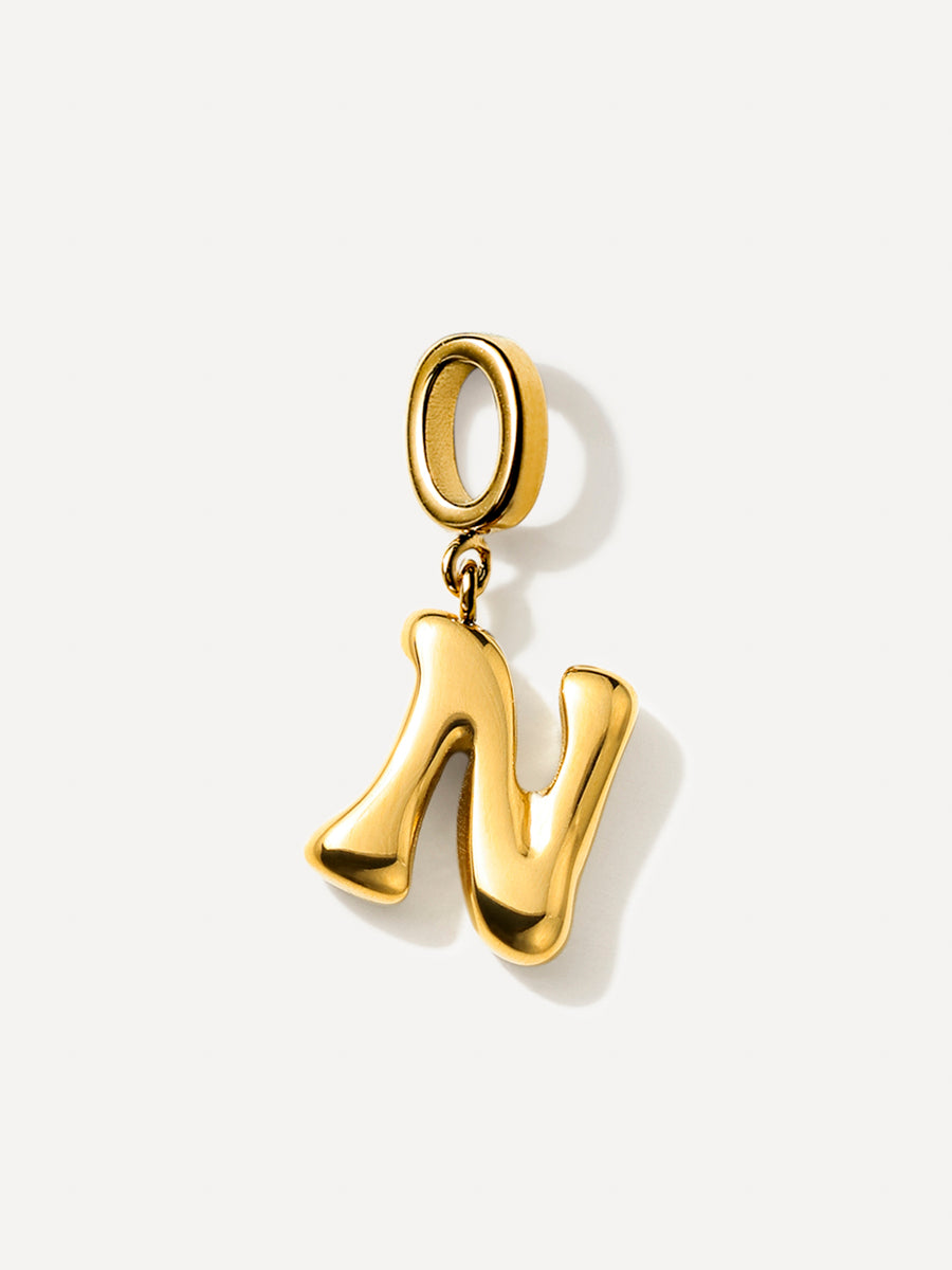 Puffy Letter Chain Charms