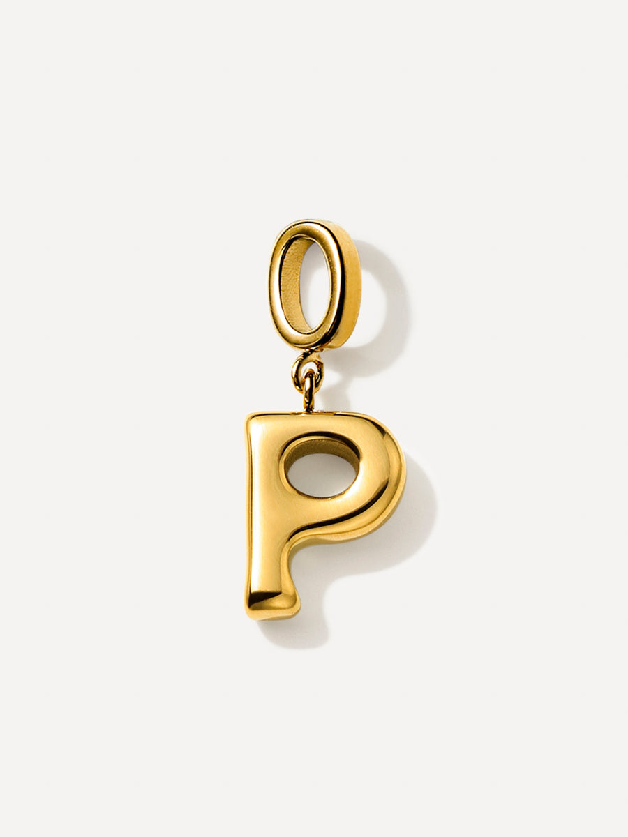 Puffy Letter Chain Charms