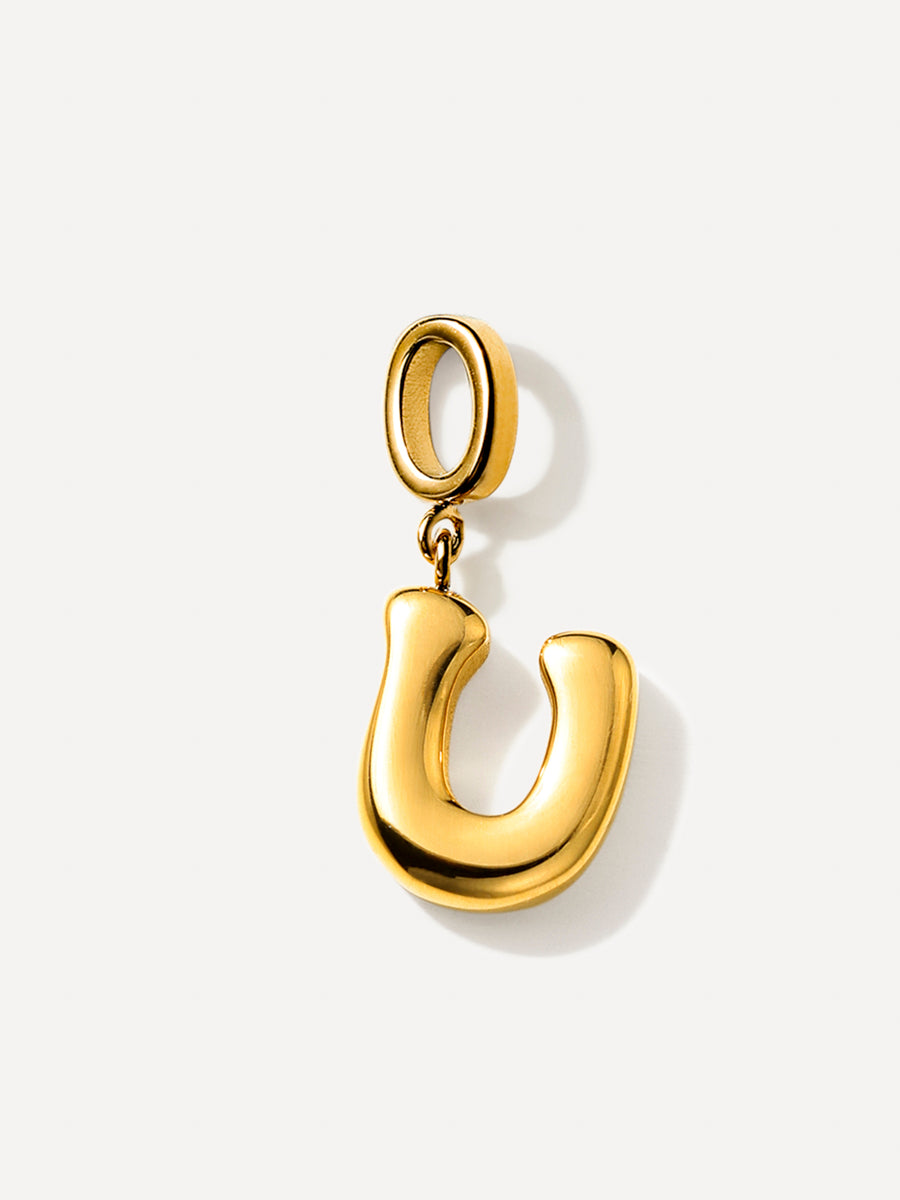 Puffy Letter Charm