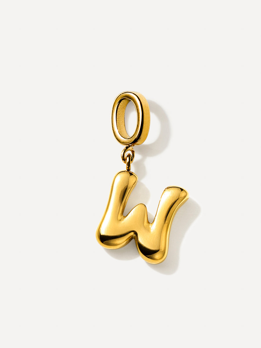 Puffy Letter Charm