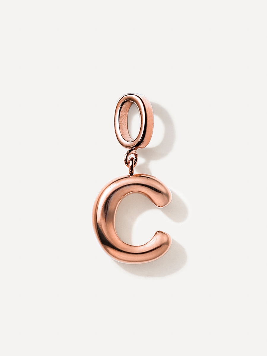 Puffy Letter Chain Charms