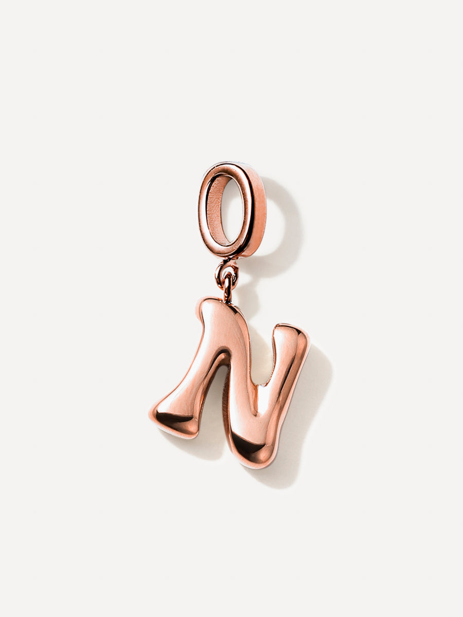 Puffy Letter Chain Charms