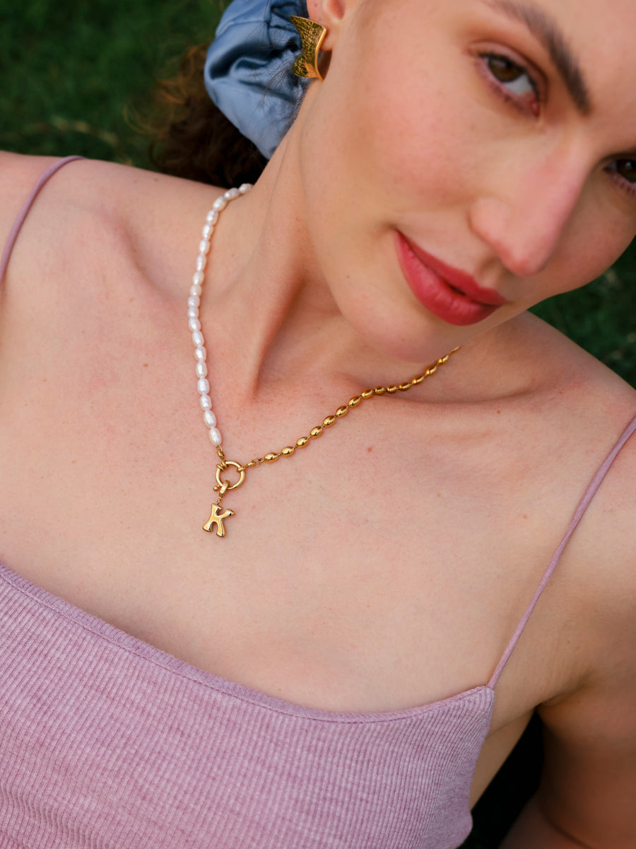 Puffy Letter Chain Charms