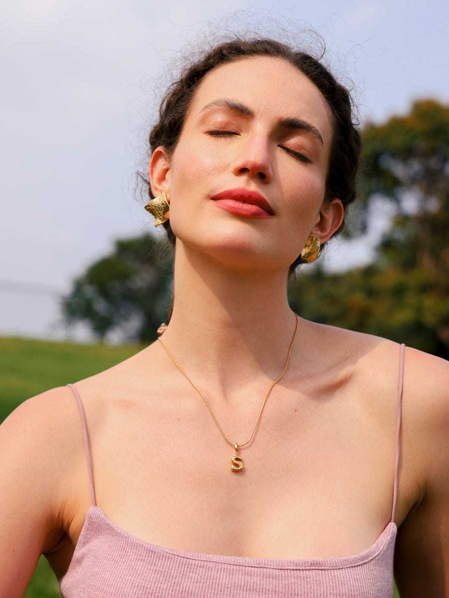 Puffy Letter Chain Charms