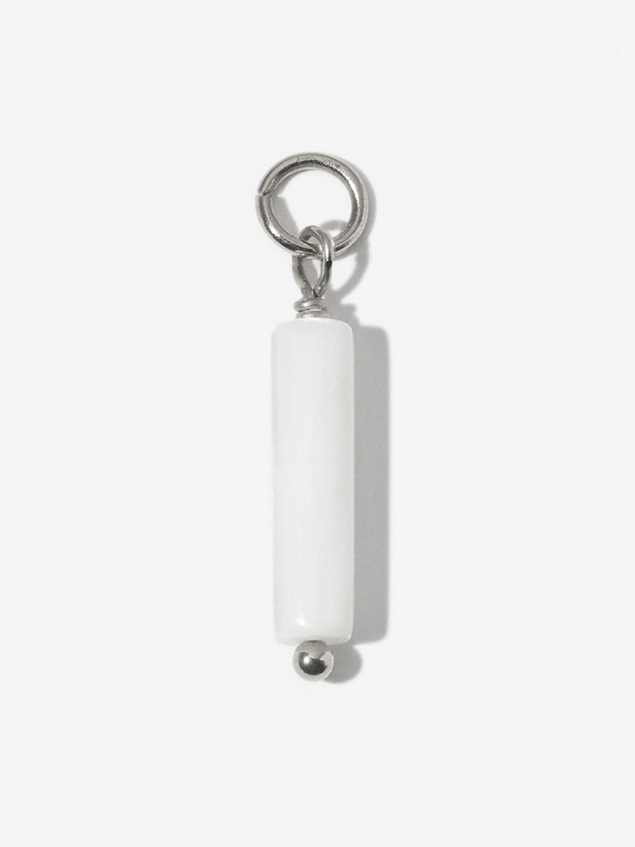 19x4mm Graceful Column White Ohrring-Charm