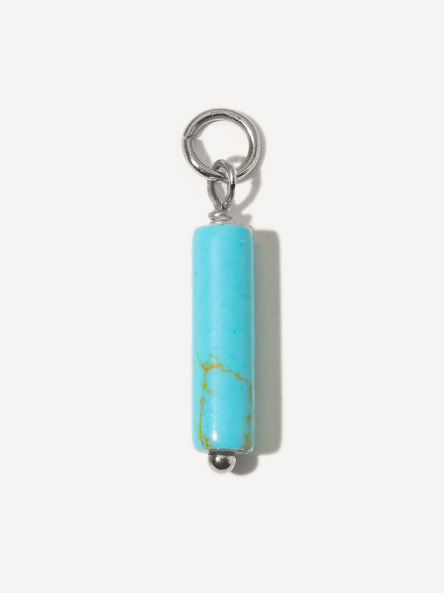 19x4mm Graceful Column Blue Ohrring-Charm