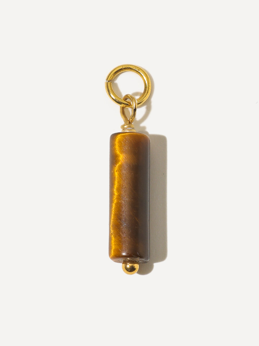 19x4,4mm Graceful Column Brown Ohrring-Charm