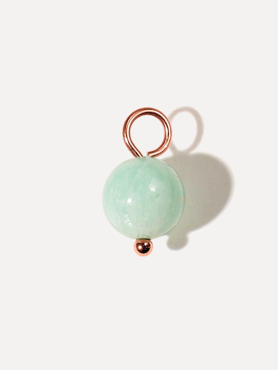 8,7mm Cream Green Ohrring-Charm