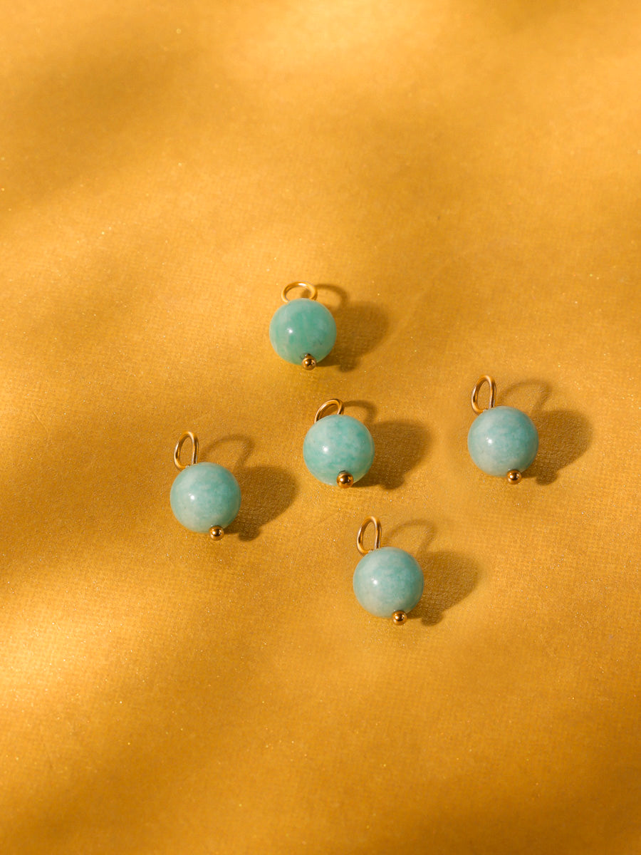 8,4mm Lake Green Ohrring-Charm