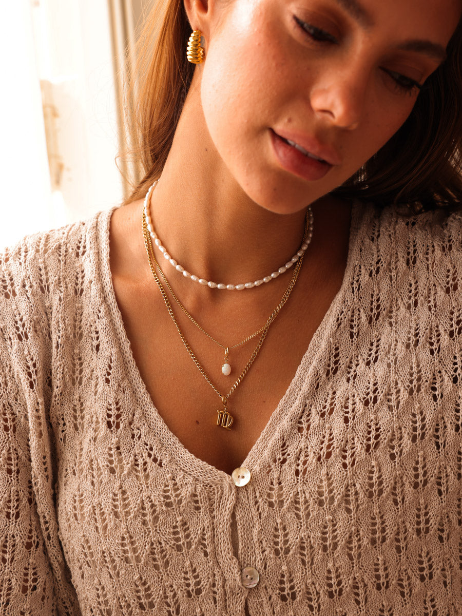 Shining Birth Opal Ketten-Charm