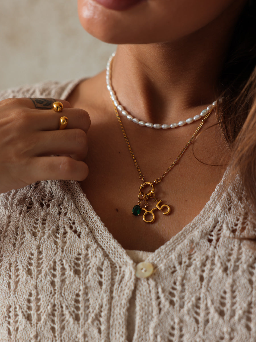 Classic Number Ketten-Charm - 5