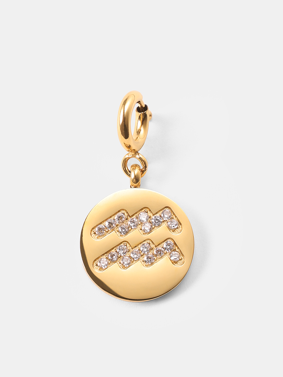 Twinkling Zodiac Ketten-Charm - Aquarius