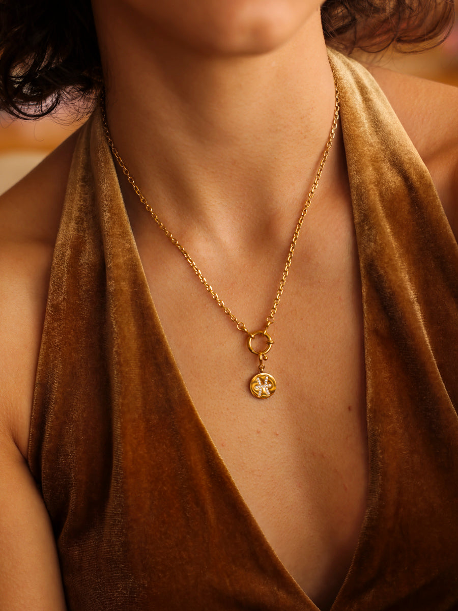 Twinkling Zodiac Ketten-Charm - Pisces