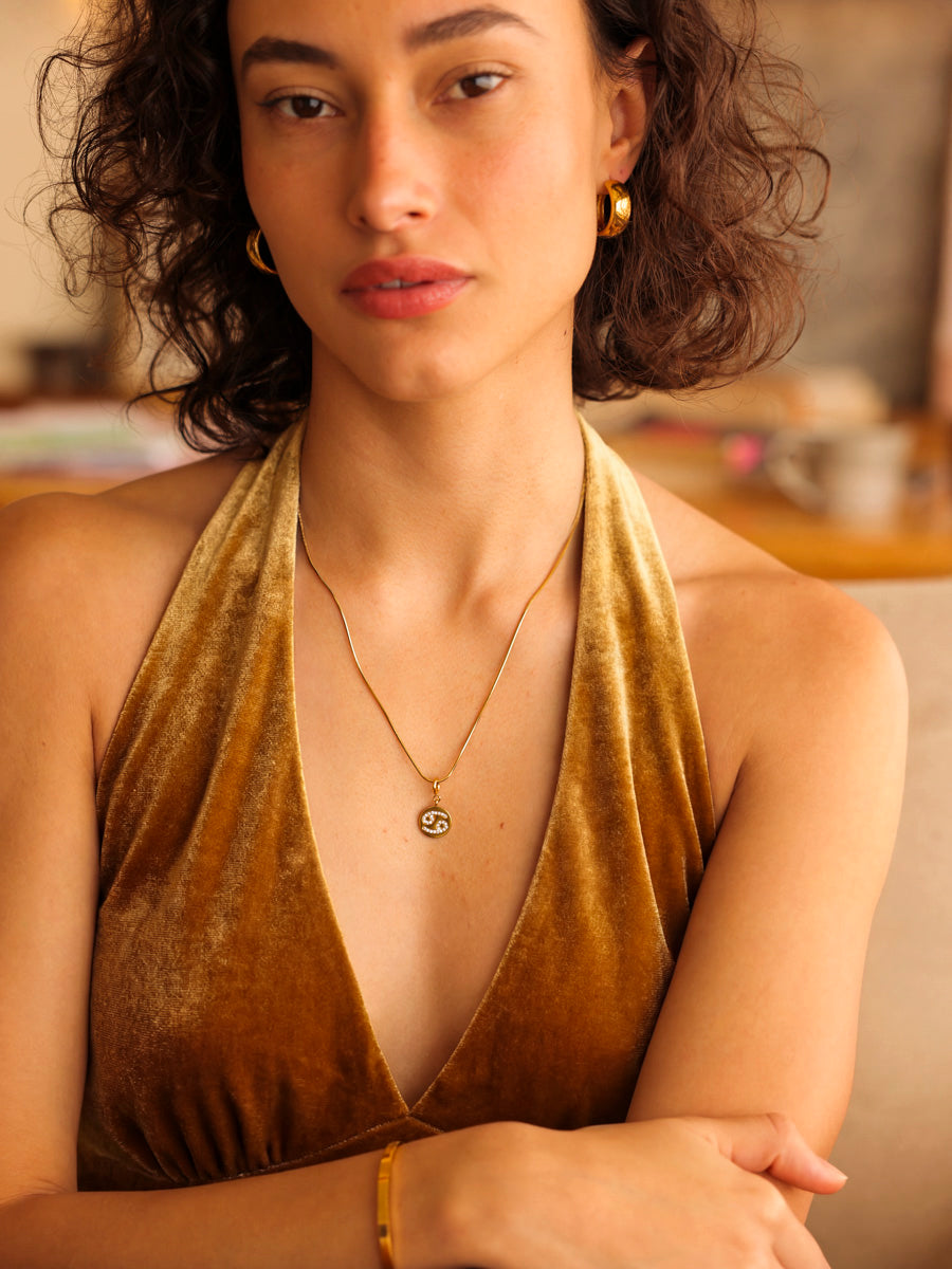 Twinkling Zodiac Ketten-Charm - Cancer