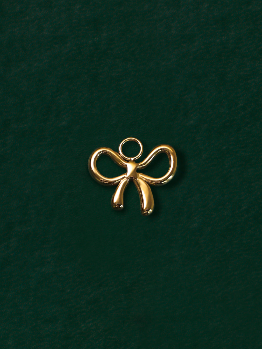 15,8x13,6mm Shiny Bow Ohrring-Charm