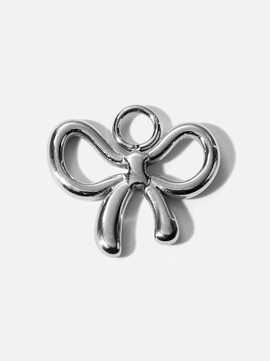 15,8x13,6mm Shiny Bow Ohrring-Charm