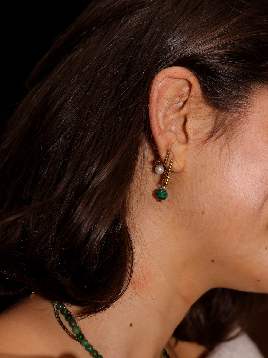 8mm Verdant Elegance Ohrring-Charm