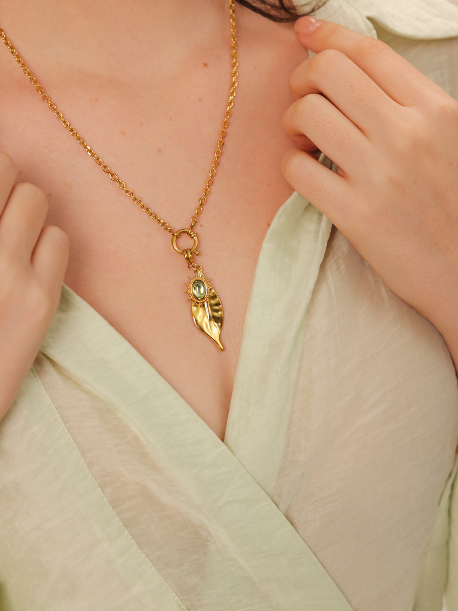 Elegant Leaf Ketten-Charm