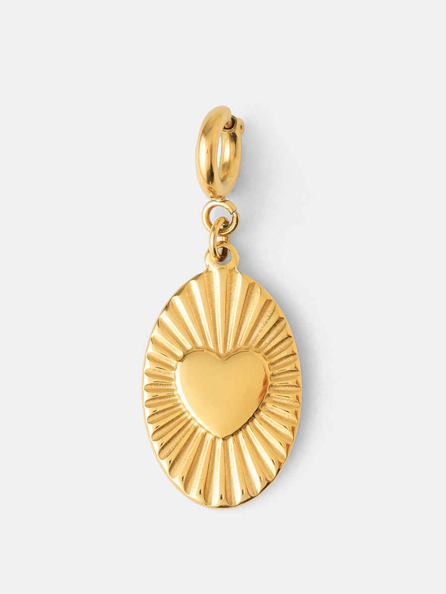 Sunburst Heart Ketten-Charm