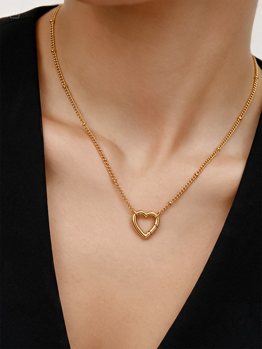 Crush Link Clasp Heart