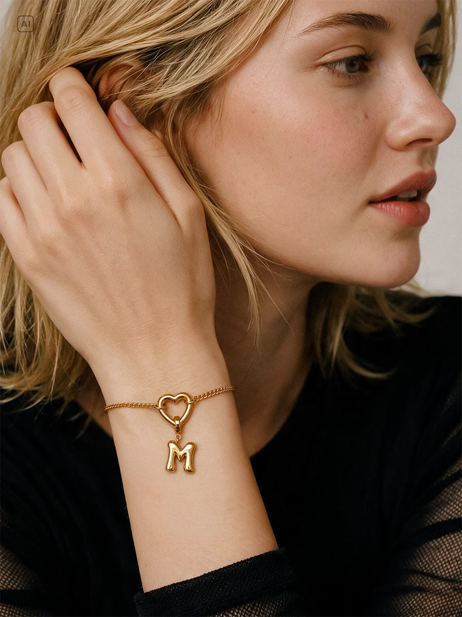 Crush Link Clasp Heart
