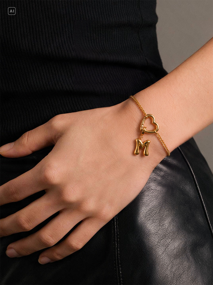 Crush Link Clasp Heart