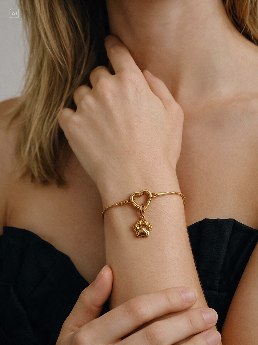 Crush Link Clasp Heart