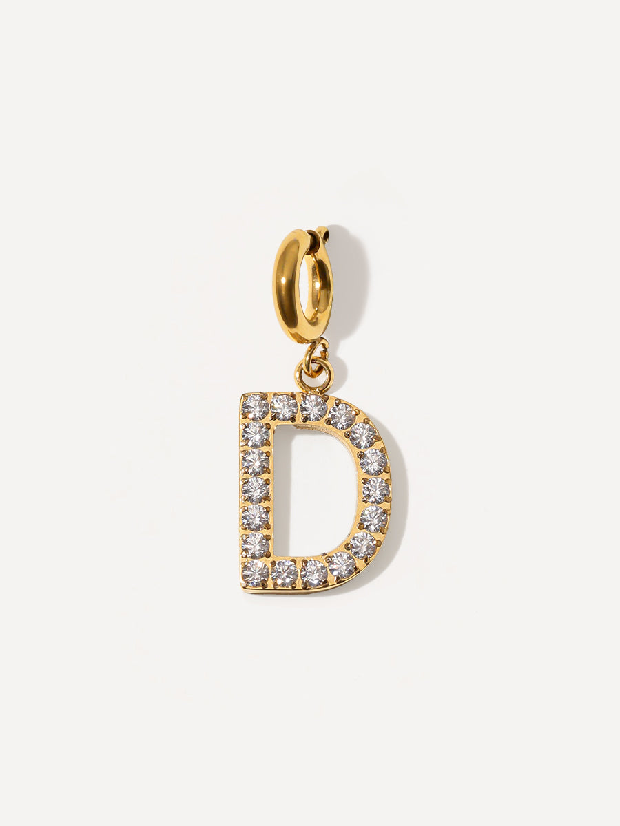 Brilliant Letter Ketten-Charm - D