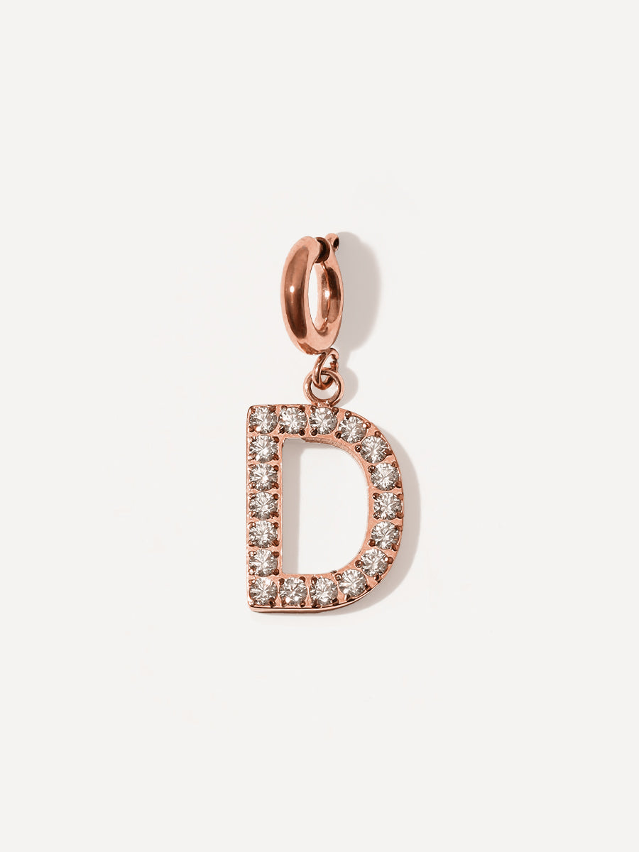 Brilliant Letter Ketten-Charm - D