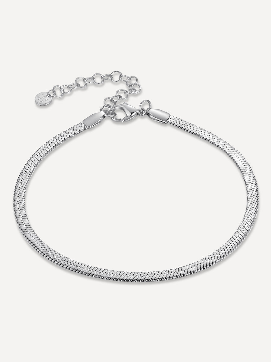 Wide Sleek FUSSKETTCHEN Silber