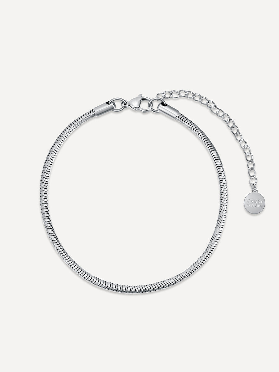 Round Sleek FUSSKETTCHEN Silber
