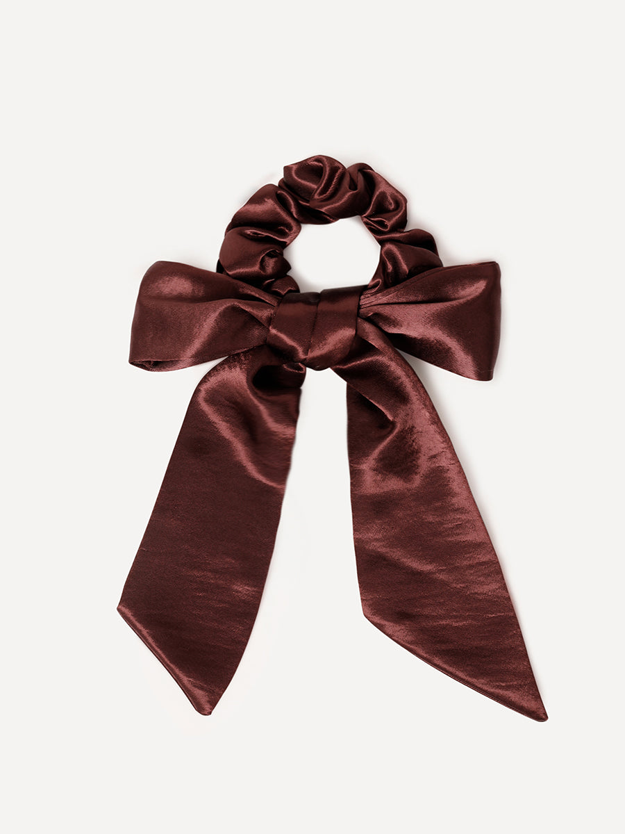 Graceful Bow Red Scrunchie