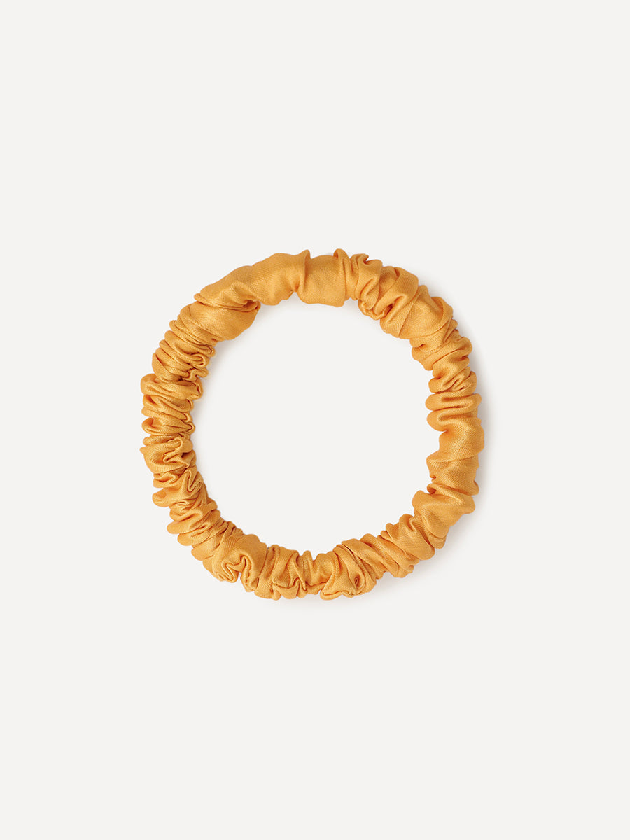 Serene Pure Silk Scrunchie Yellow