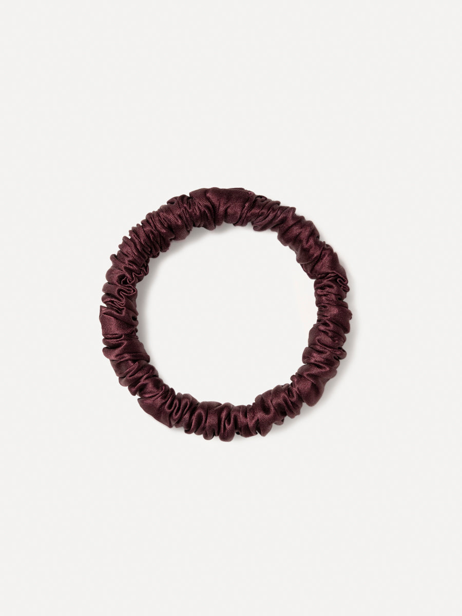Serene Pure Silk Scrunchie Dark Red
